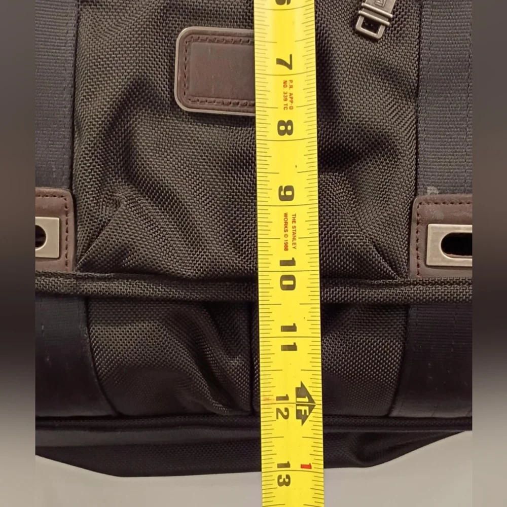 TUMI Alpha Nylon & Leather Briefcase‎ Black